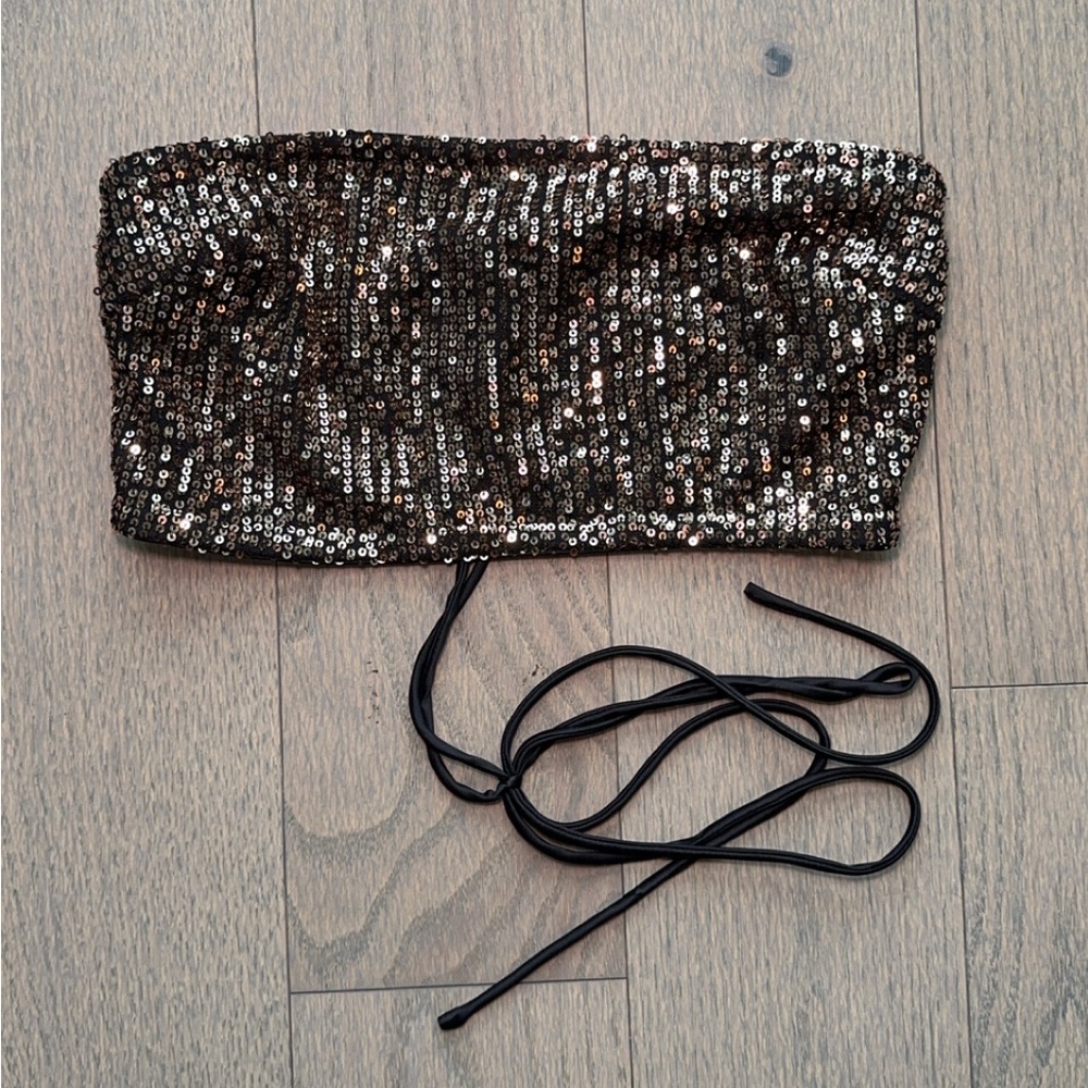 Hello Molly Shimmer Life Sequin Crop Top